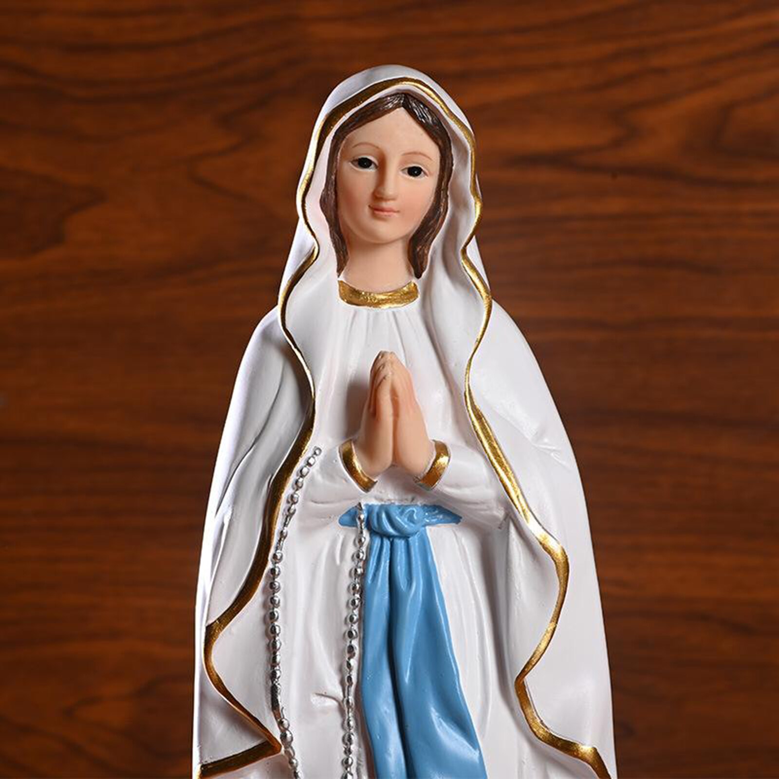Roman Catholic Sculpture Our Lady of Lourdes Virgin Mary Statue 30cm Height