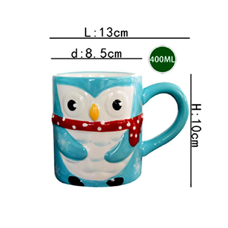 Plato de cerámica de Papá Noel para niños, vajilla de Navidad de dibujos animados, taza con , placa de pingüino Underglaze, novedad de