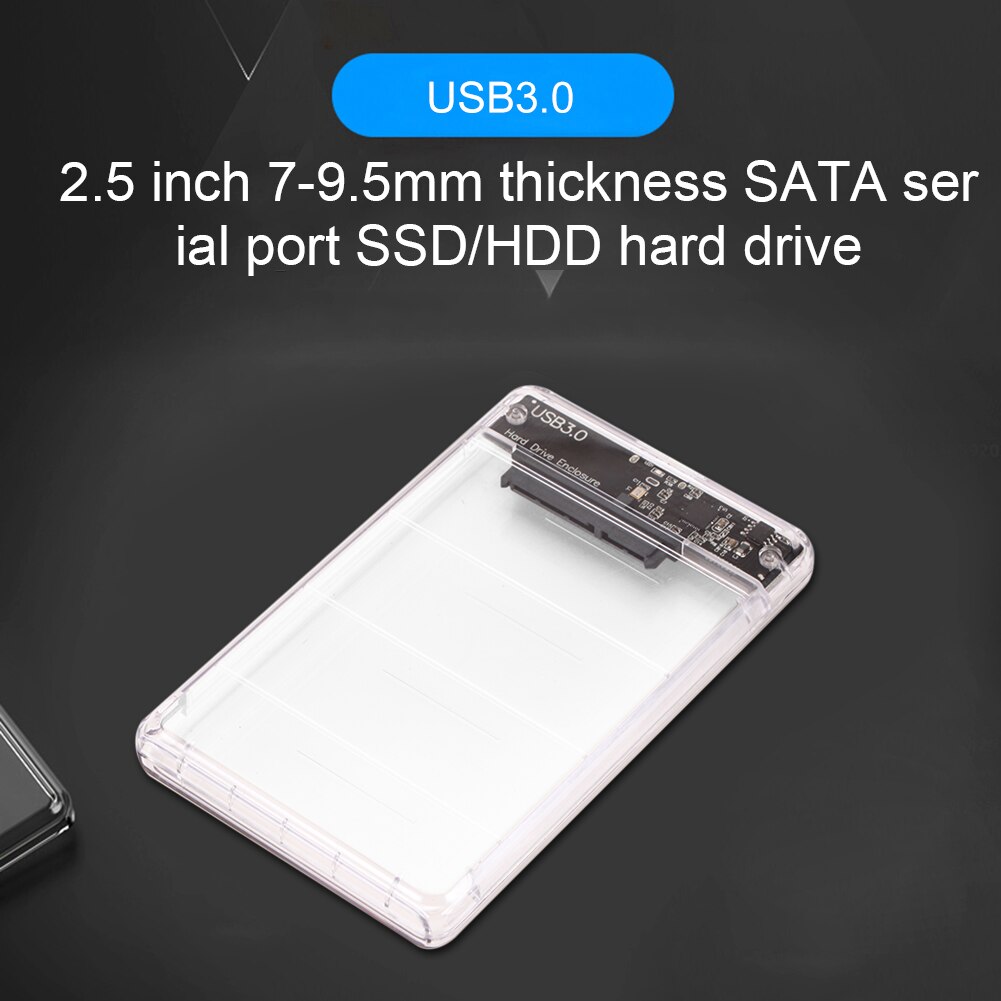 5Gbps USB3.0 Hard Drive Externe Behuizing Transparant 2.5 Inch Sata Sdd Hdd Case Draagbare Harde Schijf Mobiele Box Adapter