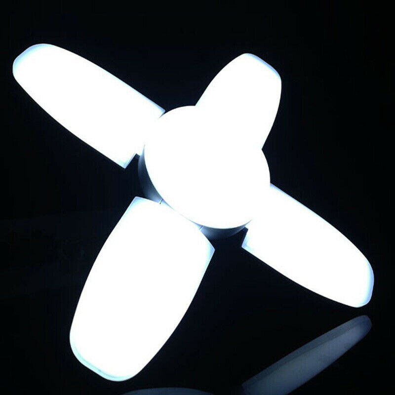 Bombilla LED E27 de 60W, ventilador plegable, Industrial ajustable, hoja de ventilador plegable, SMD2835, iluminación de taller y garaje, 110/220V