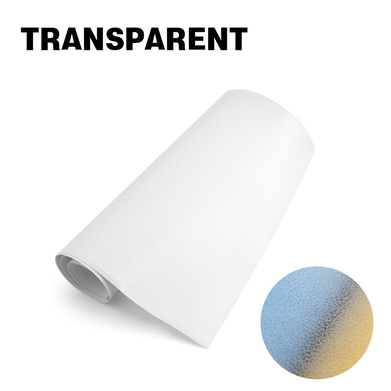 Filme vinílico adesivo para porta de carro, filme de pvc com imitação de couro 100*30cm, adesivo para interior de porta de carro, saída decoração: Transparente