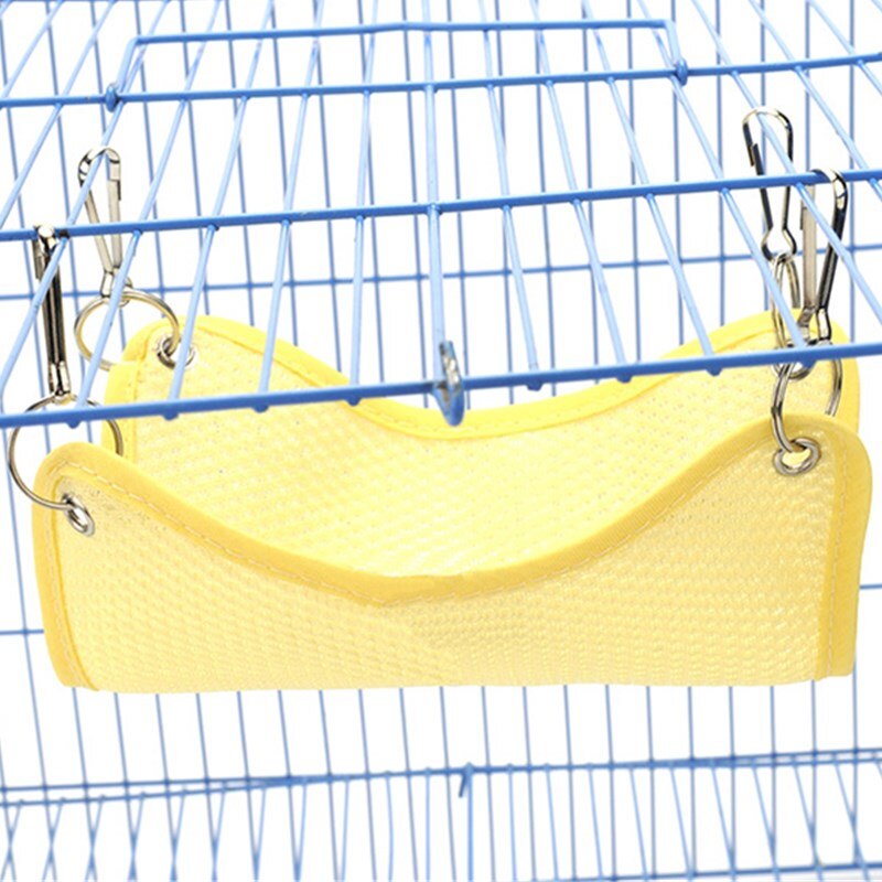 Zomer hangmat bed opknoping ventilatie mesh mesh swing kat opknoping wolf chinchilla hangmat Hamster hangmat: Geel / S 16x15cm