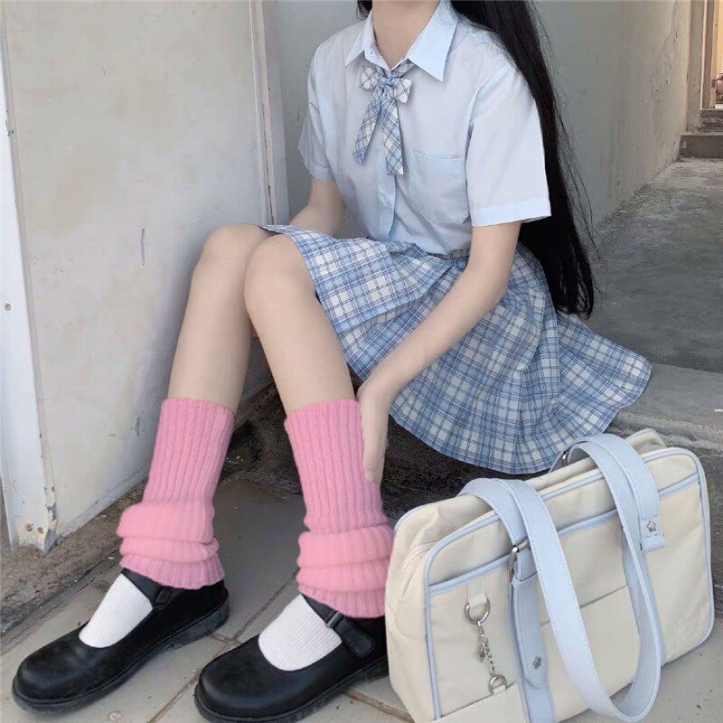 Leg Warmers Ankle Warmer Calf Socks Lolita Warmer Women Long Woman Winter Boot Cuff Socks Knee high boots: pink
