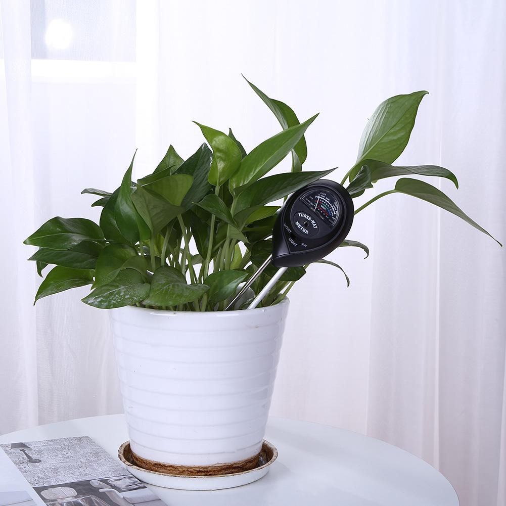 3 in1 Soil Water Moisture PH Meter Acidity Humidity Sunlight Light PH Test Garden Plants Flowers Moisture Testing Instrument