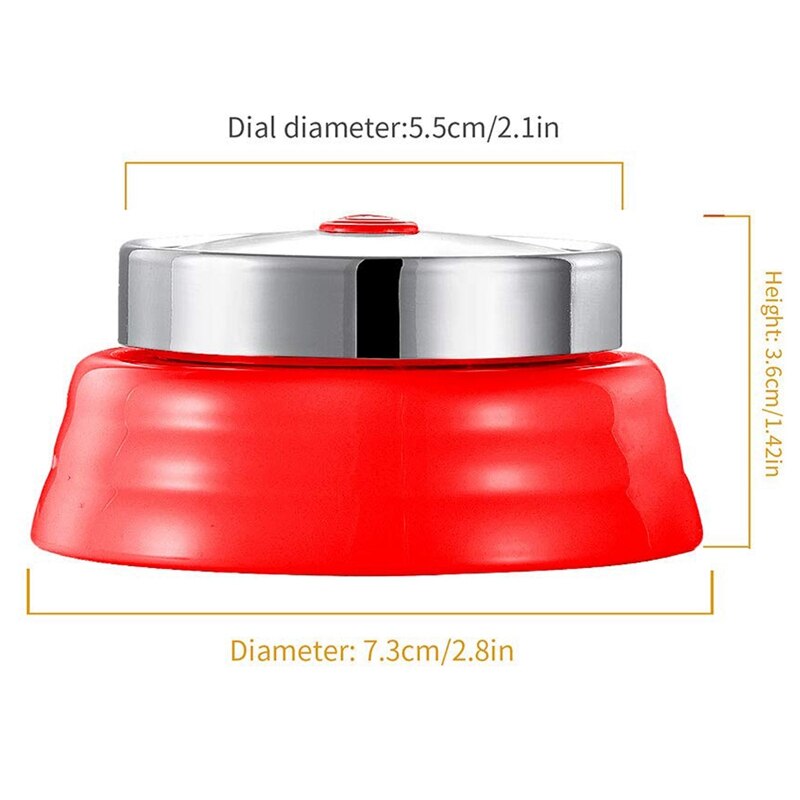Beste 60 minutter mekanisk timer-magnetisk visuell nedtellingstidtaker med alarm for kjøkkenmatlaging baking sport barn(rød)