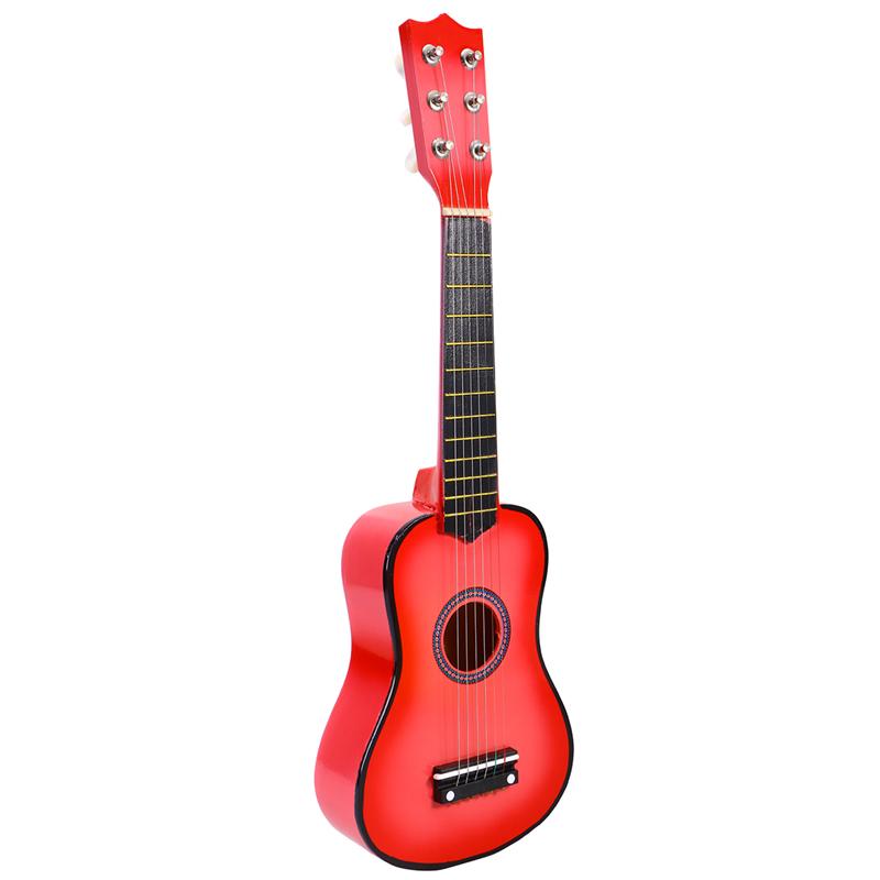 21- tum trä ukulele jul ukulele barn fyrsträngad liten gitarr färg ukulele gitarr resegitarr ukulele kit: Rosa