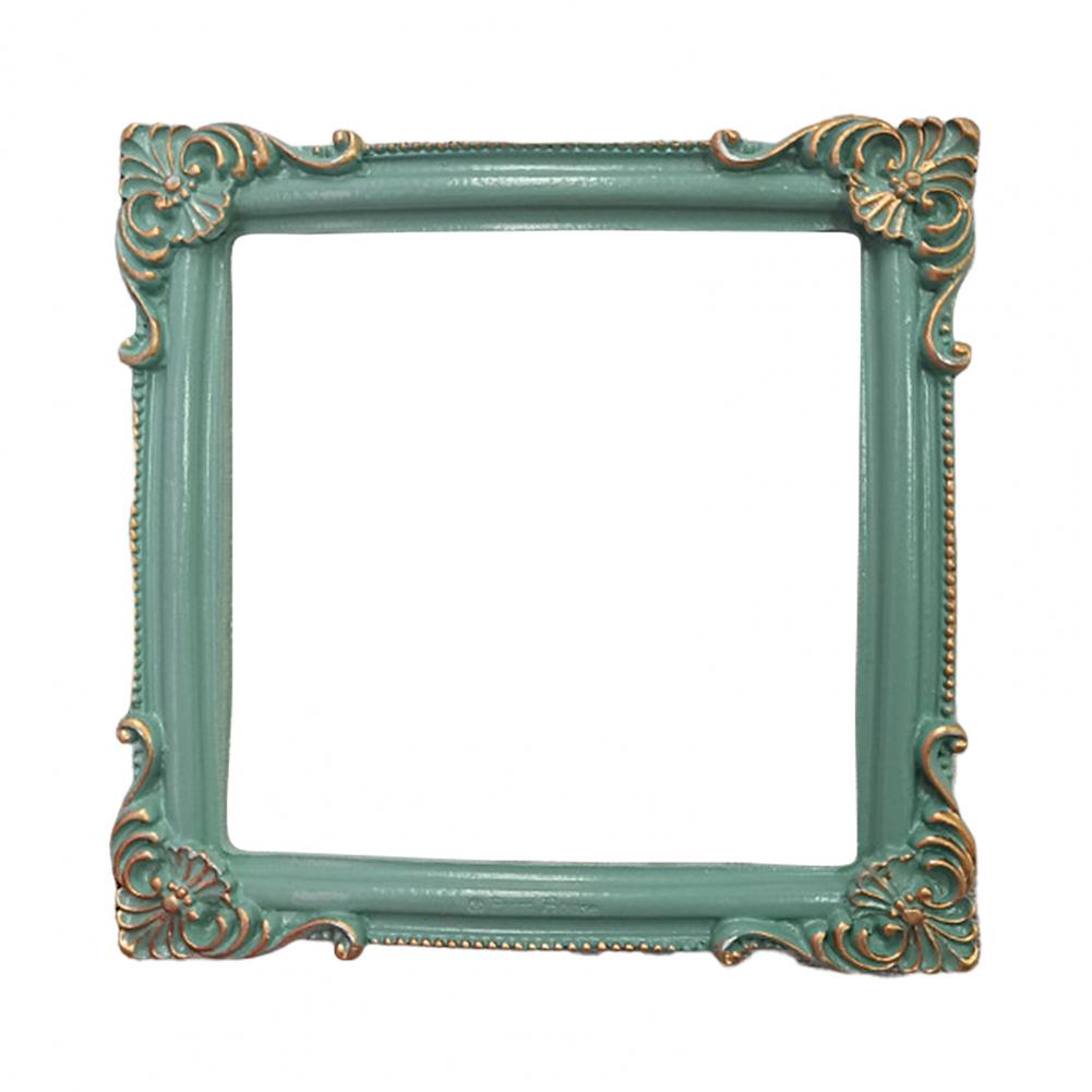 INS Retro Mini Photo Frame DIY Resin Craft Vintage Picture Frame Miniature Photo Frame Accessories Photo Props: green