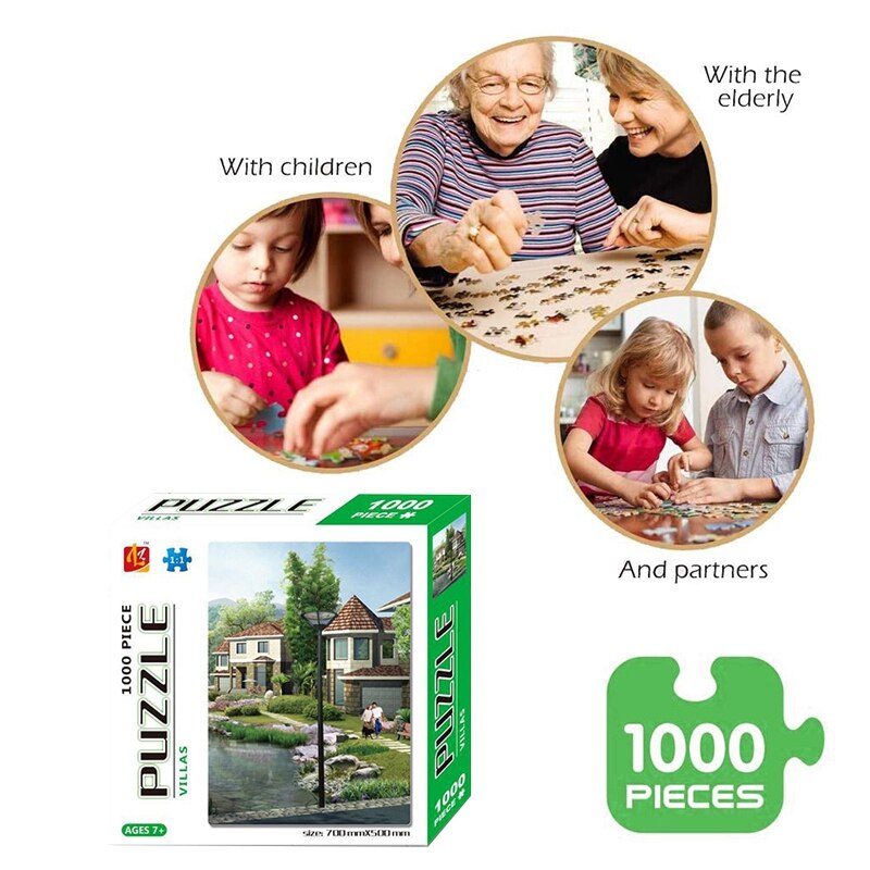 Puzzels Voor Volwassenen 1000 Stuks Puzzels Paar En Villa, Decomprimeren Fun Puzzel Spel Speelgoed Cadeau Voor Kids Volwassenen