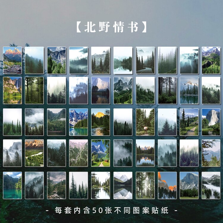 50 pcs Stickers aesthetic Scrapbooking material Stickers for notebooks Stick labels custom sticker hand made accessories: 2