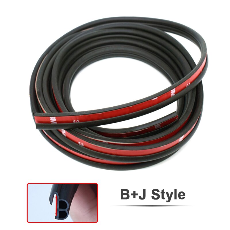 4M Car Window Door Engine Hood Cover Auto Anti Collision Rubber Seal Strip Car Door Seal Edge Trim Noise Insulation Accessories