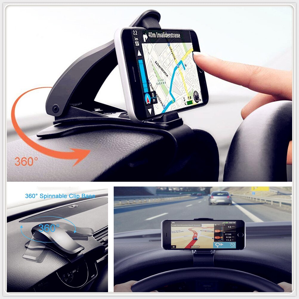 Dashboard biltelefon holder 360 graders mobil stativ greb justerbart mount til ford transit ranger mustang ka fusion focus f -150