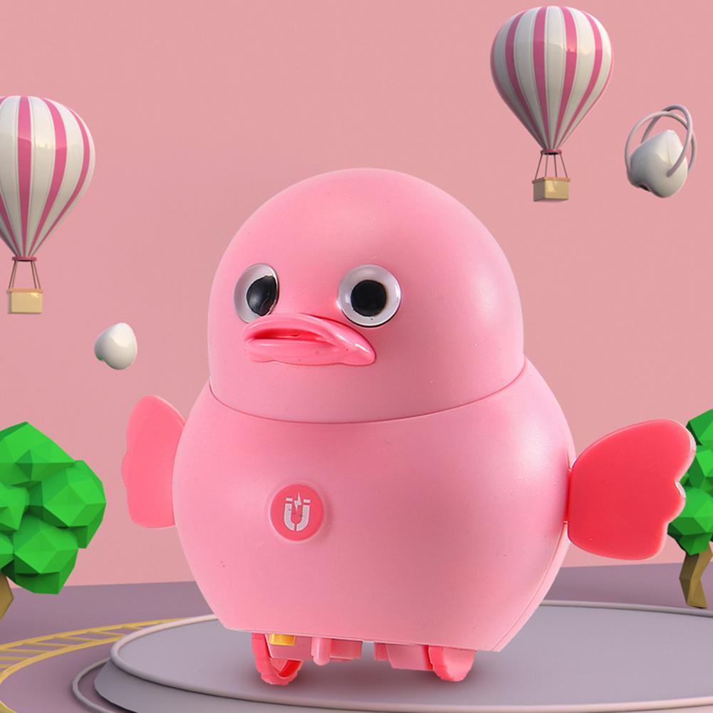 Pollo oscilante eléctrico, polluelo de juguete magnético de plástico con dibujos animados para el hogar