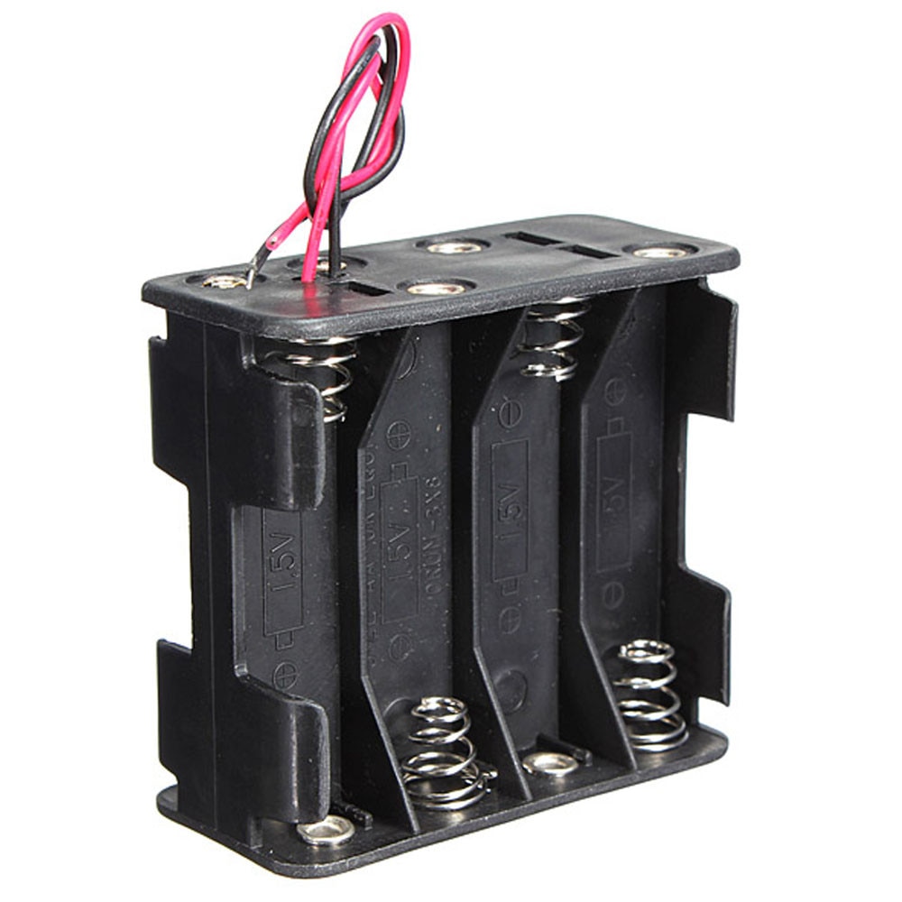 OMESHIN Coming Lovely 1Pc 8 AA 2A Battery 12V Clip Holder Black Box Case with Wire Leads