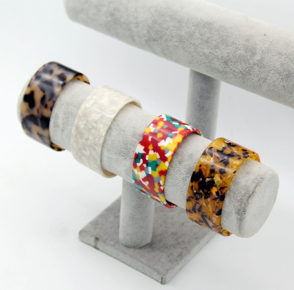 ZA – Bracelet en acrylique pour femmes, , bohème, léopard, résine, manchette ouverte, Punk, bijoux, , nouvelle ,