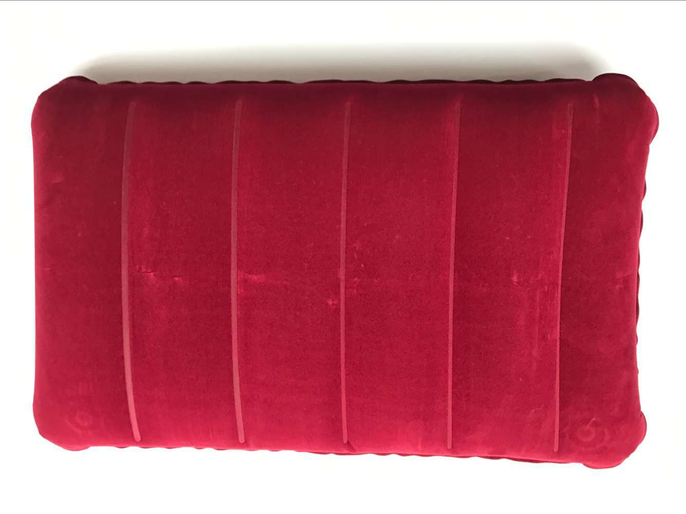 Inflatable Pillow Camping Air Pillow Ultra Light Hiking Sleeping Pillow Outdoor: rose Red