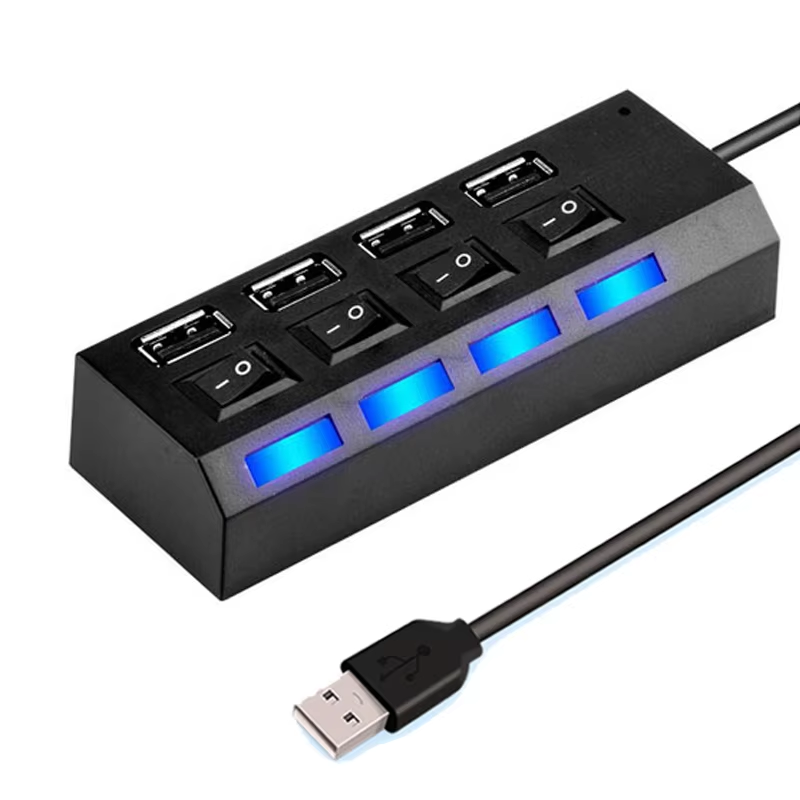 4/7 portów USB HUB Adapter USB 2.0 Expander Multi USB Splitter Multiple Extender z niezależnym przełącznikiem do akcesoriów PC