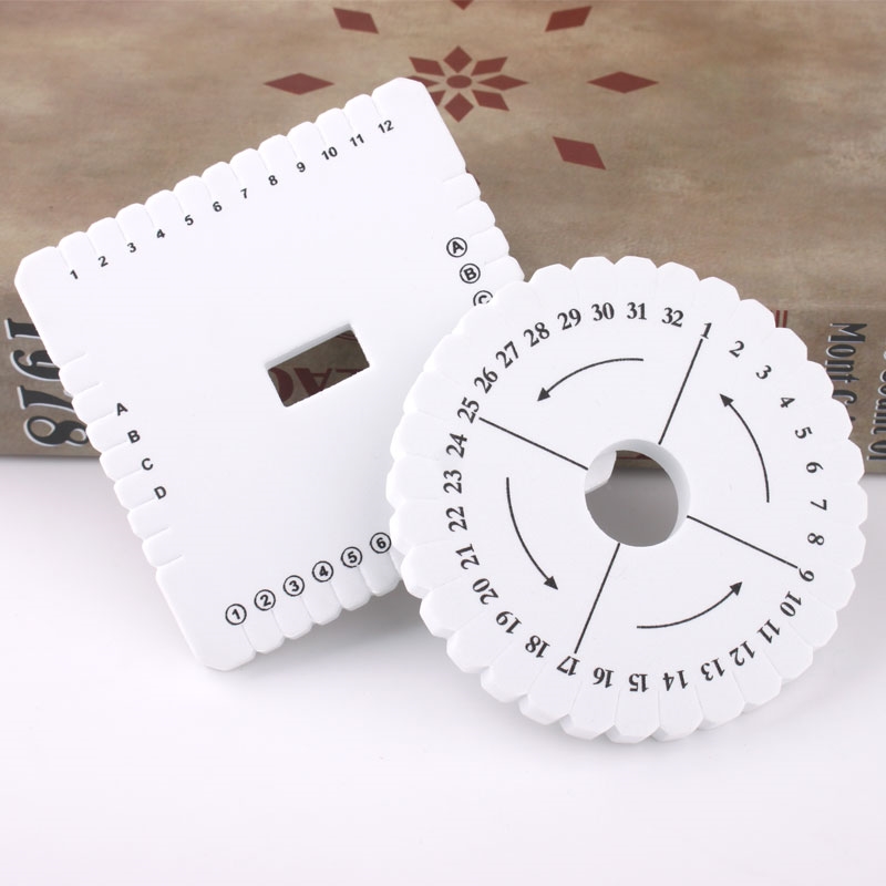 Disco de cordón de cuentas Kumihimo cuadrado redondo 2 uds/placa de trenzado de disco, tabla de espuma de joyas trenzadas DIY para hacer manualidades hechas a mano