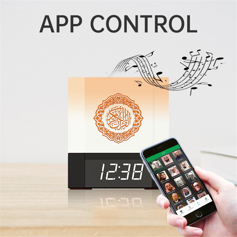Bluetooth Koran Speaker Touch Lamp Led Regenboog Kleine Islamitische Koran Wekker Luidspreker Contact Sensor Ondersteuning MP3 Tf Card: Default Title