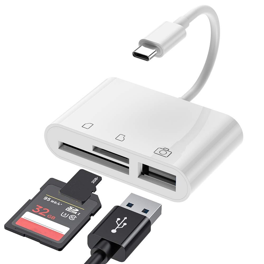 Type-C Adapter Tf Cf Sd Geheugenkaartlezer Otg Schrijver Compact Flash USB-C Voor Ipad Pro Huawei Voor macbook Usb Type C Cardreader