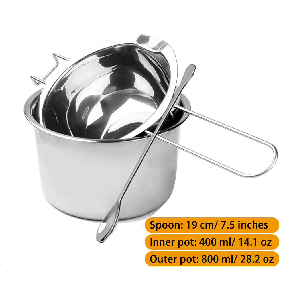 Candle Making Pouring Pot Stainless Steel Double Boiler Wax Melting Pot DIY Candle Making Starter Kit For Beginer: light green