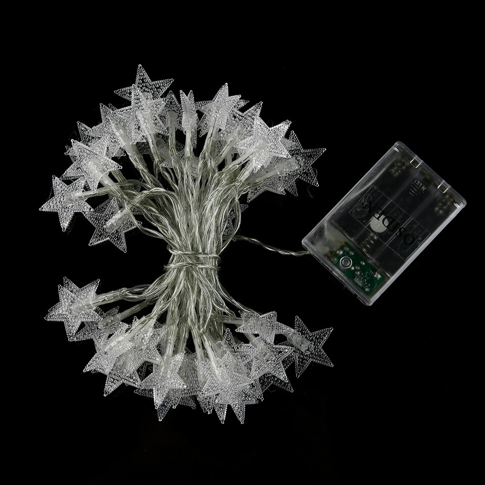 Fairy Lights 3AA Battery Powered Star Shaped Theme LED String 2M 5M 10M Christmas Wedding Decoration Party Lighting