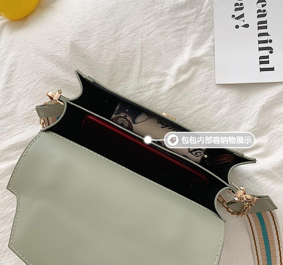 Contrasterende kleuren pu leren crossbody tassen voor dames ketting handtassen met metalen handvat schoudertas kleine tassen