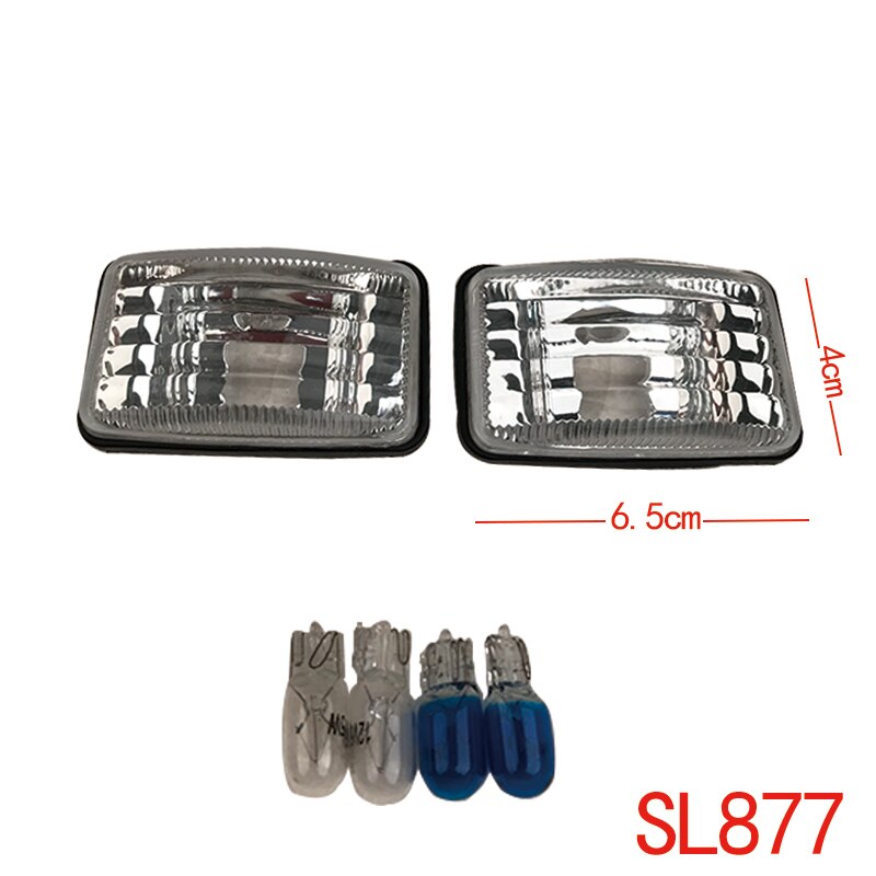1 Pair Car Side Marker Light Lamp Waterproof Position Indicator Front Park Light with T10 Blue White bulb For Toyota Nissan