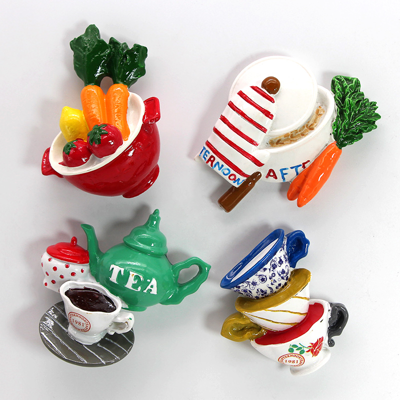 Imán de nevera biónico para alimentos, palo de refrigerador magnético , plátano, mango, fresa, zanahoria, modelo de taza, decoración de refrigerador