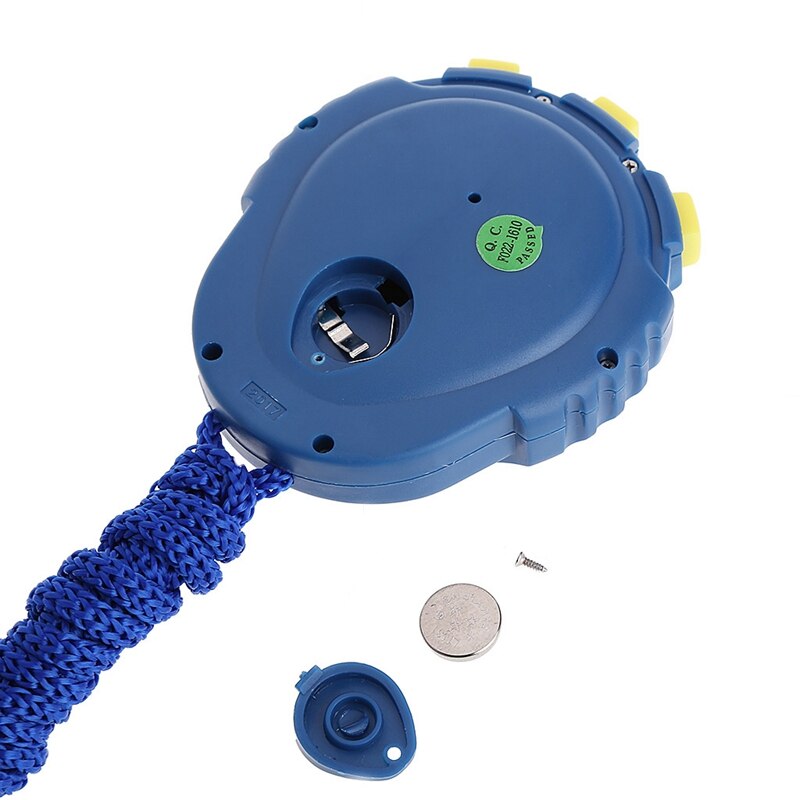 Handheld Digital LCD Sports Stopwatch Chronograph Counter Timer w/Strap