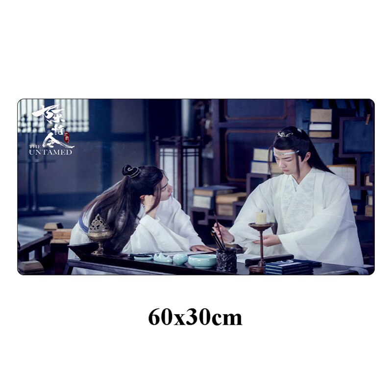 DIY Custom The Untamed Mouse pad Xiao Zhan Wang yibo Large Gaming Mousepad Locking Edge 60x30cm Cool Durable Computer Desk Mat: Black