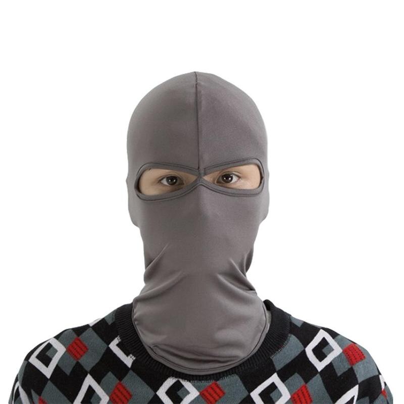 Máscara protectora para el sol para deportes al aire libre, mascarilla para motocicleta con doble juego CS, ventilación a prueba de polvo para cabeza de acción, agujero de una guerra B9L0: H