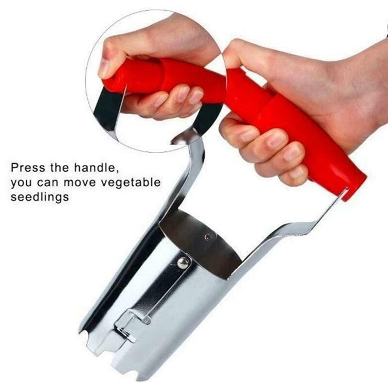 Agricultural Transplanting Seedlings Tools Garden Hand Held Planter Steel Seedlings of Vegetables Transplanted Moving Plant Tool