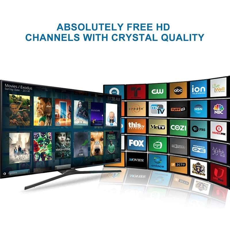 HDTV Antenne, Digital TV Antenne lang Palette mit Verstärker Signal Booster HDTV DTV HD VHF UHF Wohnung hoch gewinnen UNS Stecker