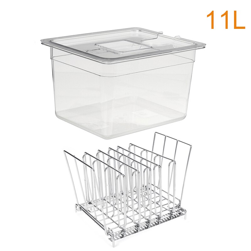 11L Sous Vide Cooker Container And Stainless Steel Sous Vide Rack Sets Detachable Dividers Separator for Immersion Circulator