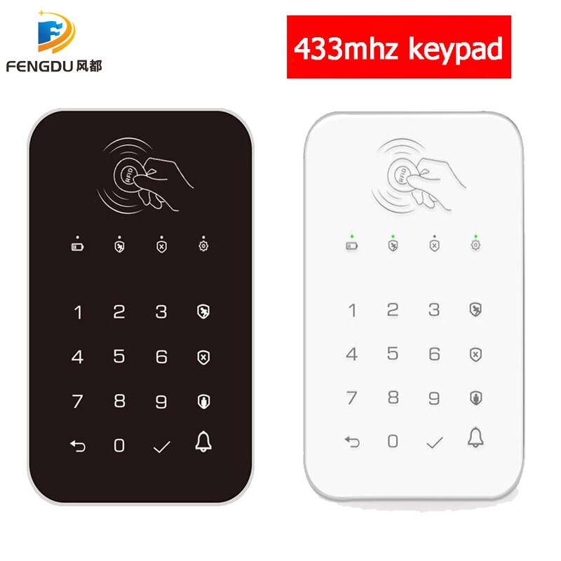 Wireless Touch Keypad GSM Alarm System RFID Card Password Keypad For Burglar Fire Alarm Host Control Panel