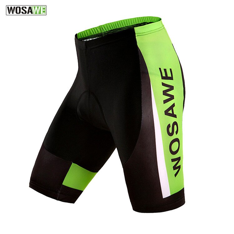 Wosawe høyelastiske sykkel-motorsykkelshorts til menn 3d polstrede støtsikker hurtigtørkende pustende mtb-sykkel-terrengsykkelshorts: Grønn / L