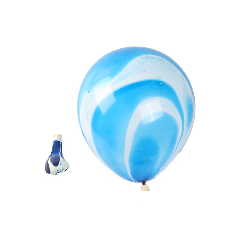 5/10pcs 10inch colorful Agate Marble Latex Balloons Birthday Party Wedding Decoration Baby Shower Agate Decor Supplies Globos: blue / 5pcs