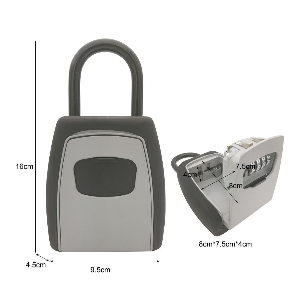 Caja de Seguridad para llave de exterior, caja de seguridad para guardar llaves, caja de seguridad con combinación de código para llaves