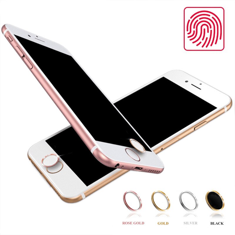 10 PCS Fingerprint Touch ID Home Button Sticker for Apple IPhone 5 5S SE 6 S 6S 7 8 Plus IPad Mobile Phone Sticker Skin Gold Red