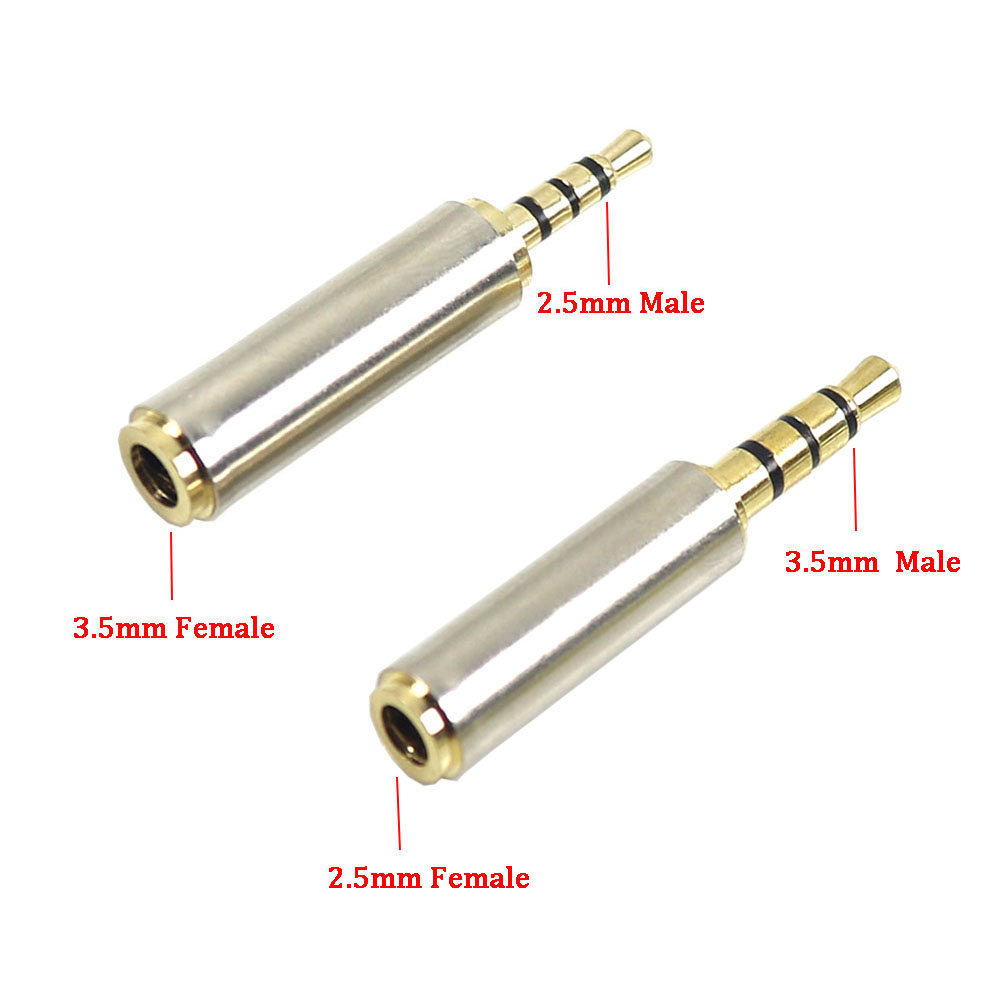3.5 mm to 2.5 mm ljudadapter för aux-högtalarkabel stereohörlurar headsetmikrofon 2.5mm to 3.5mm- jackkontakt