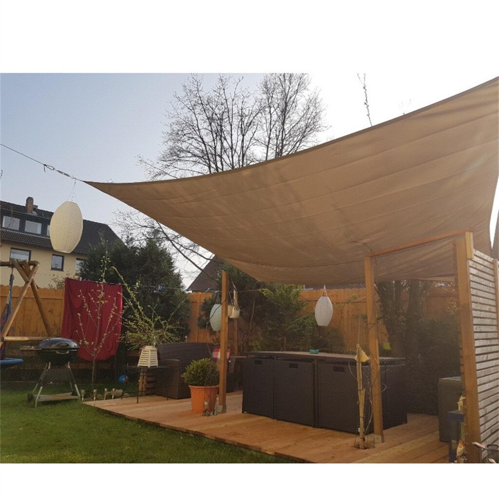 Waterproof Sun Shade Polyester Square Rectangle Shade Sail Garden Terrace Canopy Swimming Camping Hiking Yard Sail Awning #g3