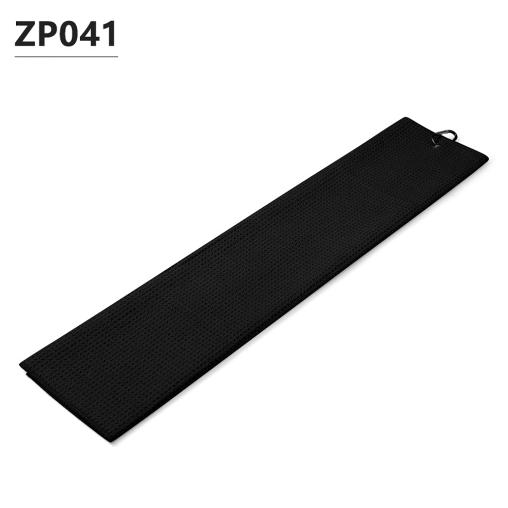 PGM Golfhandtuch, Waffelmuster mit Haken, Reinigungstücher, Mikrofaser, weich, langlebig, schnell trocknend, reinigt Schläger, Bälle, Hände: Schwarz