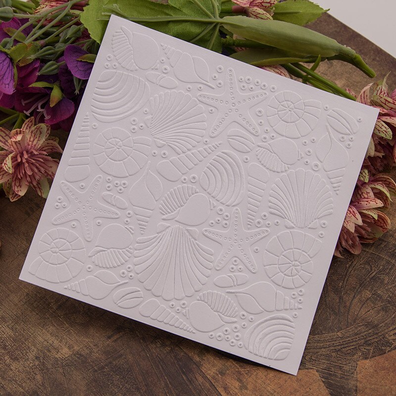 KSCRAFT Marine Seashell Embossing Folders for DIY Scrapbooking Paper Craft/Card Making Decoration Supplies