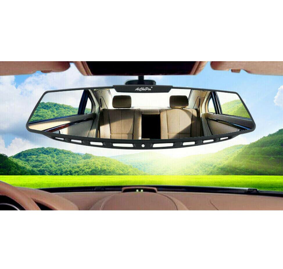 Car Interior Rear View Mirror Wide-angle Convex Big Vision Curved Anti-Glare Rearview Mirror ABS