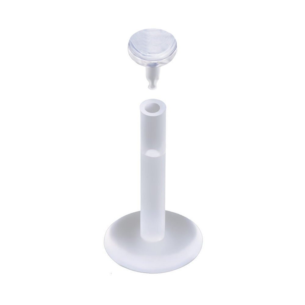 Anneau Labret en acrylique Transparent, 14g et 16g, retenue de lèvre Monroe, barre enfichable, clou Bioflex, Piercing d'oreille et de corps, 10/20 pièces