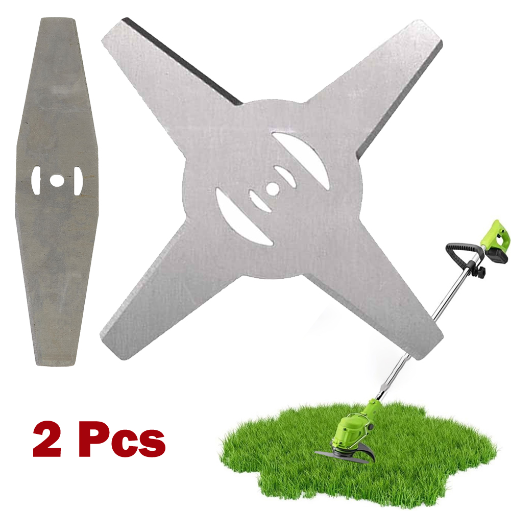 Metalen Grasdraad Trimmer Kop Vervanging Zaagbladen Grasmaaier Fittingen 2 Stuks Grasmaaier, Bosmaaier, Snijblad Vervangen: Beige