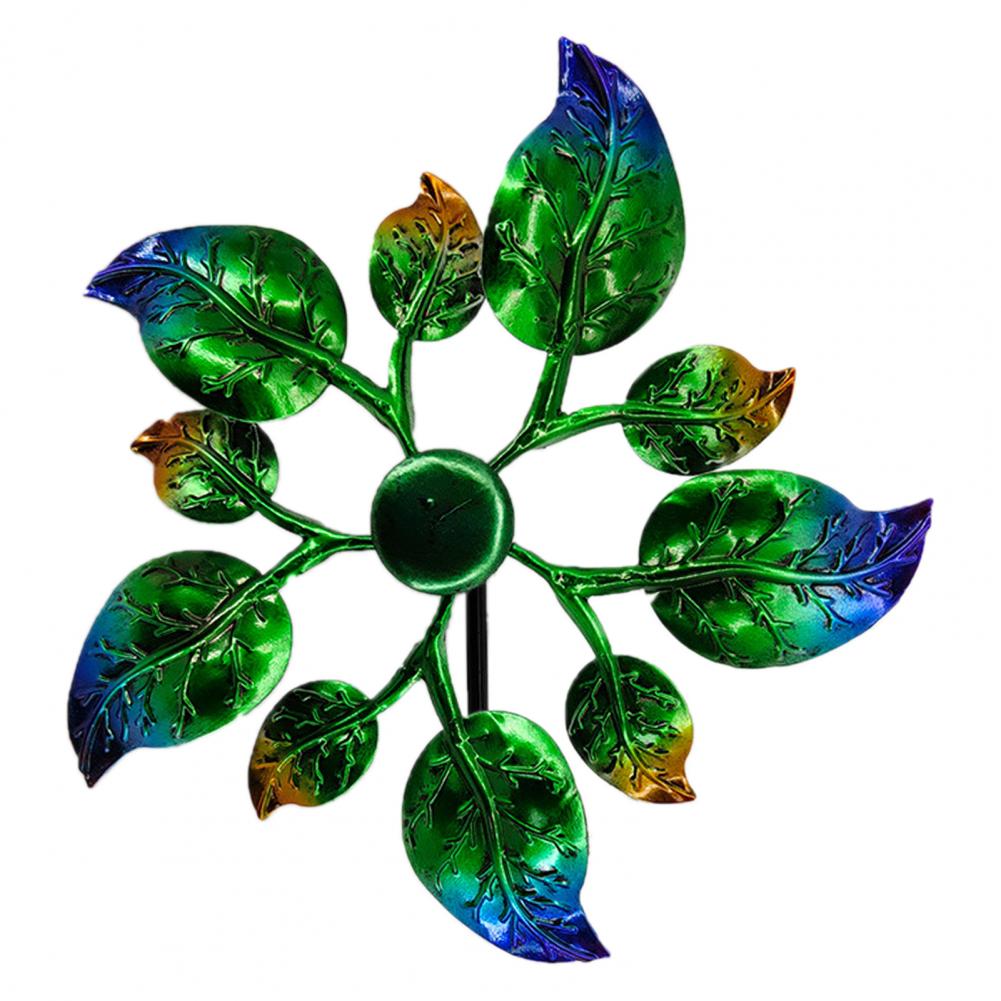Ijzer Windmolen Pinwheel Stake Decoratieve Stabiele Mooi Uitziende Ijzer Tuin Windmolen Stake Artisitic Ornament Voor Thuis: Blauw