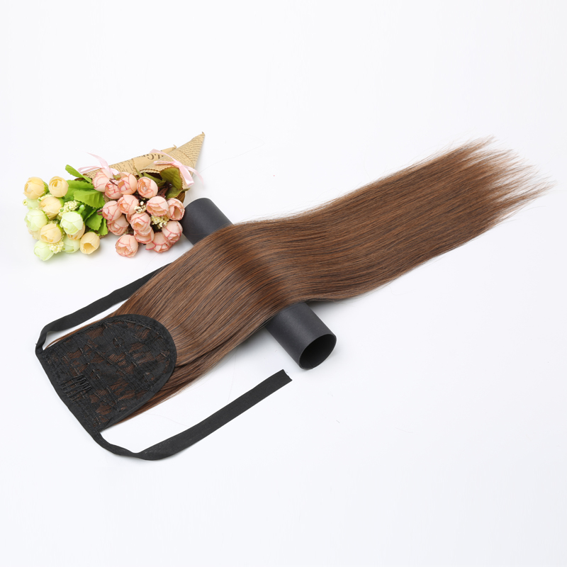 LISI HAIR Long Straight Clip In Tail False Hair Ponytail Hairpiece With Hairpins Synthetic Pony Tail Extensions: #144