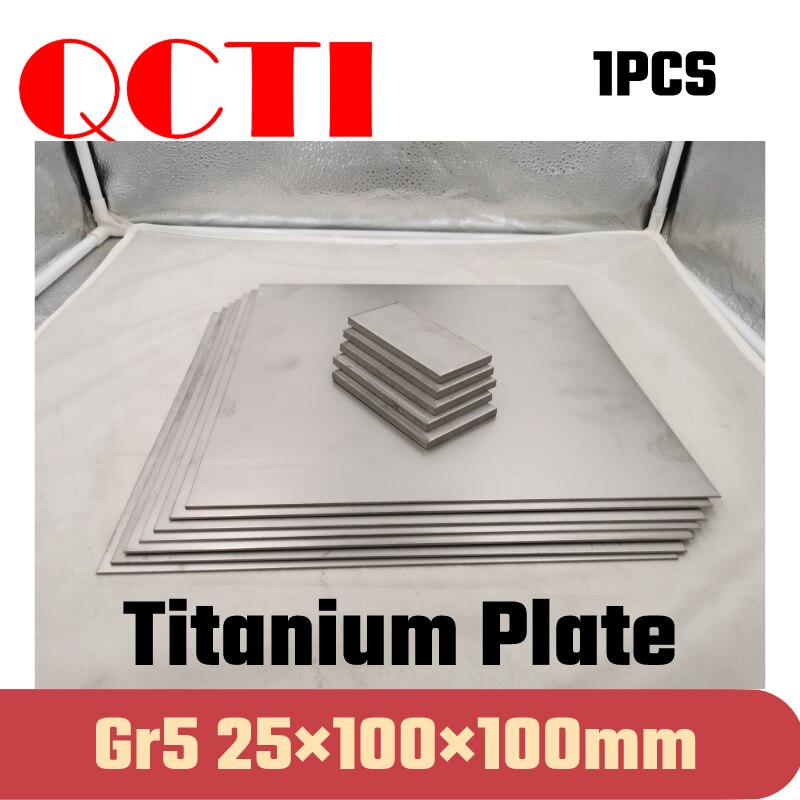 1pcs Gr5 Titanium Alloy Plate Ti Sheet 25*100*100mm 6al-4v For DIY OEM Metalworking Supplies