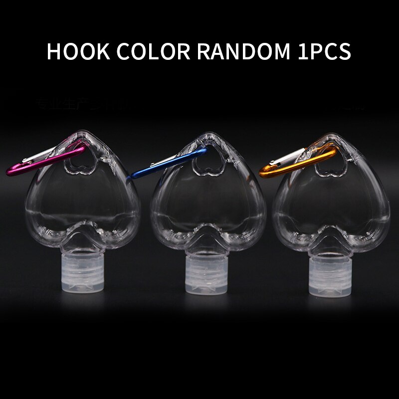 Travel Plastic Transparent Bottling With D-shape Carabiner Portable Packaging Bottle Durable Stylish Travel Bottles: 7
